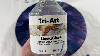 458 TRIART LIQUID GLASS Pouring Medium PRODUCT TEST Blown Flower Fluid Acrylic Paint Pouring [upl. by Melosa]