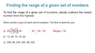 Functional Skills Mathematics Level 2 Finding a Range [upl. by Lossa]