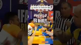 Ishan 🇮🇳 vs Kent Sweden ishan armwrestling armwrestlingchamp [upl. by Ytirahc]