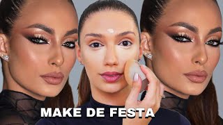 MAKE PROFISSIONAL PARA FESTAS  A MAQUIAGEM MAIS LINDA QUE EXISTE [upl. by Ewolram]