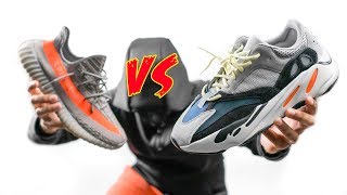 I DONT CARE WHAT ANYONE SAYS  YEEZY 700 WAVE RUNNER VS YEEZY 350 BOOST V2 [upl. by Nosnorb514]