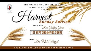 HARVEST SUNDAY 2024  SUNDAY CHURCH SERVICE WITH REV GODFREY GAMA 01092024 [upl. by Emorej]