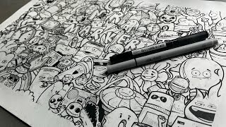 Inking my 100 characters project💯‼️ [upl. by Peugia]