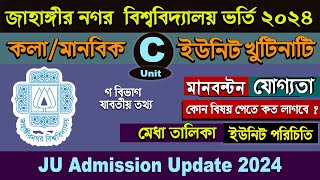 Jahangirnagar University admission Circular 2024 JU C unit Admission Apply Circular 202324 [upl. by Yartnod]