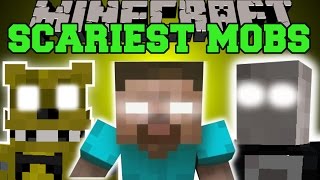 Minecraft SCARIEST MOBS EVER HEROBRINE SLENDERMAN GOLDEN FREDDY amp MORE Mod Showcase [upl. by Matias853]