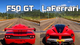 Forza Horizon 5 Ferrari F50 GT vs Ferrari LaFerrari  Drag Race [upl. by Prouty]