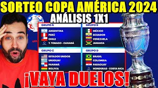 🚨SORTEO COPA AMÉRICA 2024 ¡VAYA DUELOS PRONÓSTICO y ANÁLISIS GRUPO a GRUPO ¡BRUTAL [upl. by Bodkin69]