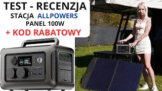 Allpowers r600 panel 100w Test pojemnościładowania kod rabatowy [upl. by Odeen]