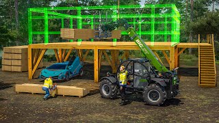 Construction de ma Cabane de LUXE de A à Z sur Farming Simulator 22 [upl. by Nhor]