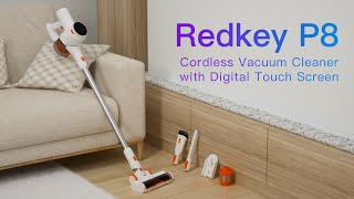 Redkey P8 Unboxing  Cordless Vacuum Cleaner with Digital Touch Screen [upl. by Helyn959]