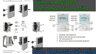 Siemens RDG100T Thermostat setting RDG100T Operating Instruction RDG100T 220v Thermostat [upl. by Wengert]