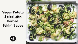 Vegan Potato Salad with Herbed Tahini Sauce [upl. by Arlyne]