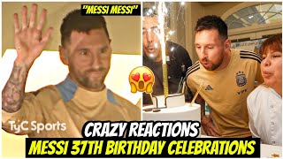 🔥INSANE Massive Crowds Swarm MESSI 37th Birthday Bash With Argentina National Team Celebrations [upl. by Alvita]