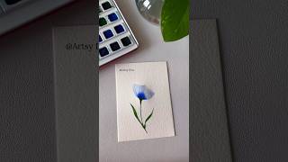 Easy Watercolor Flower Painting Part1 shorts artist art Flower trending craft satisfying [upl. by Concettina450]