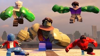 Lego Marvels Avengers Big Characters TransformationStanleeABombRed HulkHulkHulkAAOU [upl. by Nnylram976]