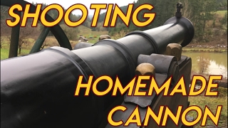 Homemade Cannon Shooting [upl. by Aihtennek934]