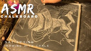 ASMR chalkboarddrawing with chalkrelax and enjoyno talking [upl. by Airrehs894]