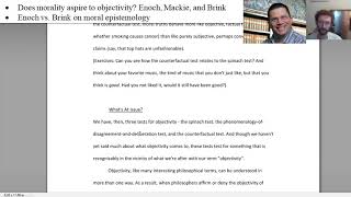 PHI 2730 Enoch Why I Am Objectivist About Ethics Lecture [upl. by Treboh319]