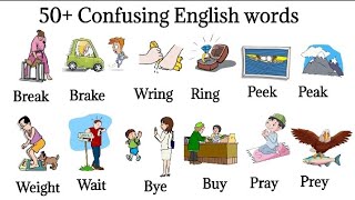 50  Confusing English words  Homophones in Englishhomophonesinenglish [upl. by Zaller280]