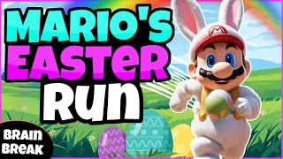 🌸 Marios Easter Run 🌸  Fitness Run  Brain Break  MiniGames  GoNoodle Inspired [upl. by Au821]