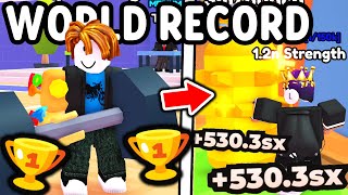 I Set WORLD RECORD TIME To SPEED RUN Roblox Arm Wrestle Simulator [upl. by Cai]