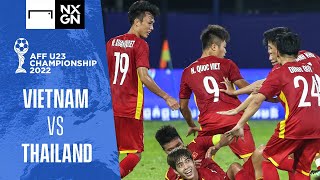 AFF U23 Championship 2022  Vietnam vs Thailand highlights [upl. by Egres]