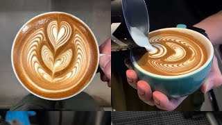 How to make wingle latteaart🫡☕️ What a barista should do😊☕️youtubevideo longvideo coffee [upl. by Collyer]