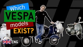 Which VESPA models exist 🛵🤔 Wideframe Largeframe Smallframe Modern Vespa Lambretta [upl. by Eniretak430]