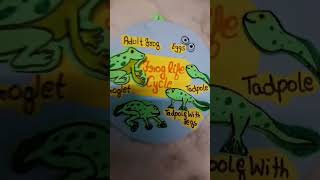 Frog life cycle 🐸🐸 music art [upl. by Okuy]