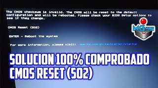 Solucionar Error CMOS Reset 502  Time And Date Not Set  Falla Bateria De Bios [upl. by Letnwahs]