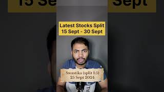 Latest Stock Splits in September🔥 Corporate Actions split ipo buyback shortsfeed [upl. by Anawad447]