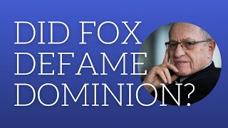 Did Fox defame Dominion [upl. by Adnilem]