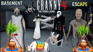 Granny 4Rebellion new basement escape😨full gameplayOn vtg [upl. by Suoicerp]