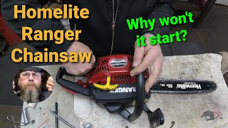 Homelite Ranger Chainsaw Wont Start [upl. by Hanaj]