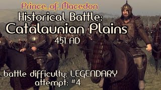 Total War Attila historical battle  Catalaunian Plains Legendary difficulty [upl. by Hairahcaz]