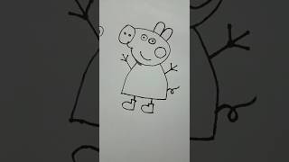 How to Draw Peppa pig step by step peppa pigshorts drawing [upl. by Neo]