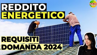 REDDITO ENERGETICO 2024⚡ Domanda Requisiti e COME richiederlo [upl. by Eehc]