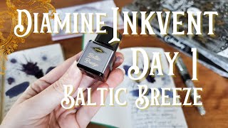 Day 1 Diamine Inkvent Baltic Breeze amp Call of the Wild  The Black Calendar 2024 [upl. by Delanie]