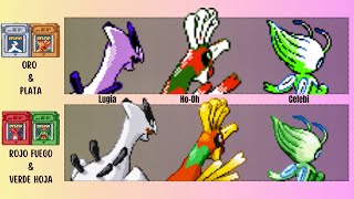 Backsprite de Pokémon Rojo fuego amp Verde Hoja vs Oro amp Plata  Backsprites comparison FRLG vs GS [upl. by Tseng]