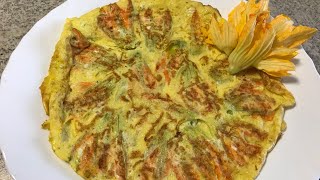 FRITTATA CON FIORI DI ZUCCA  RICETTA FACILE E VELOCE [upl. by Seibold]