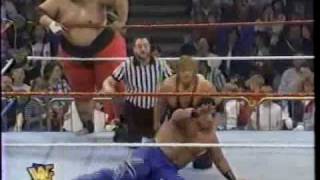 Yokozuna Owen Hart vs Head Shrinkers part 2 [upl. by Tu660]