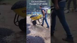 He came right out the office viral hardwork wheelbarrow construction [upl. by Bertram]