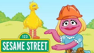 Sesame Street Abby Builds Houses For Big Bird And Snuffy Preschool Learn [upl. by Emmaline591]