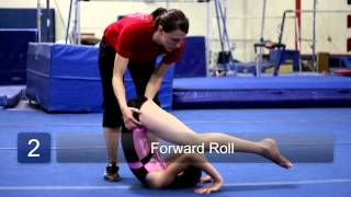 How to Do Forward Rolls in Beginner Gymnastics  Beginning Gymnastics [upl. by Ehtylb]