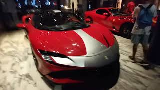 red ferrari SF90 in juan les pins France [upl. by Navada]