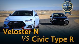 Hyundai Veloster N vs Honda Civic Type R [upl. by Ainoda]