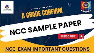 NCC CERTIFICATE EXAM SAMPLE PAPER nccgyan ncc [upl. by Eiba]