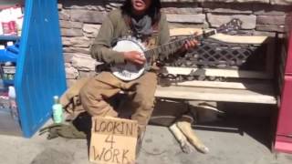 Dude playing banjo in Keremeos BC [upl. by Aeneas628]