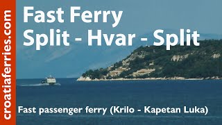 Fast Ferry Split  Hvar  Split Krilo  Croatia [upl. by Ayeka]