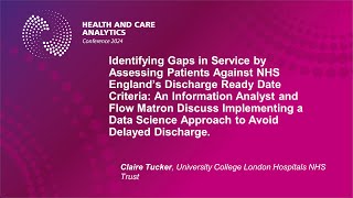 HACA 2024 Day 2 Wenlock Identifying Gaps in Service by Assessing Patients Against NHS England’s [upl. by Margaretta]